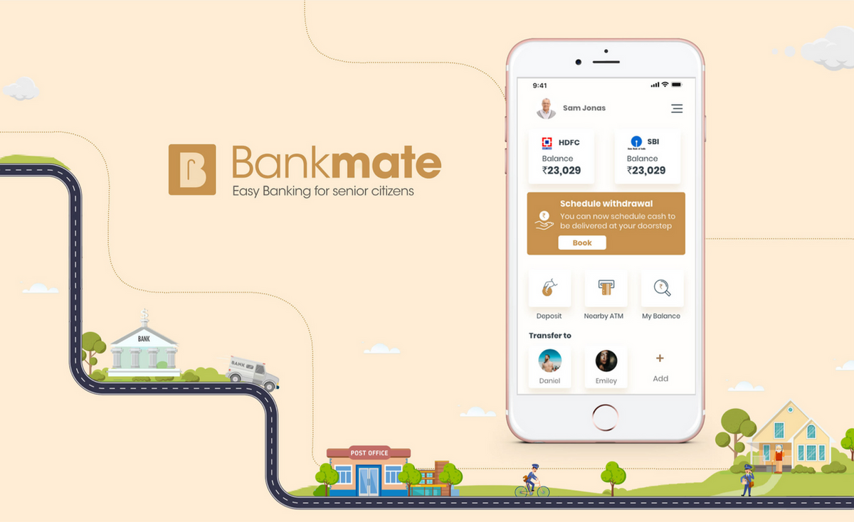 Bankmate easy banking app for senior citizens