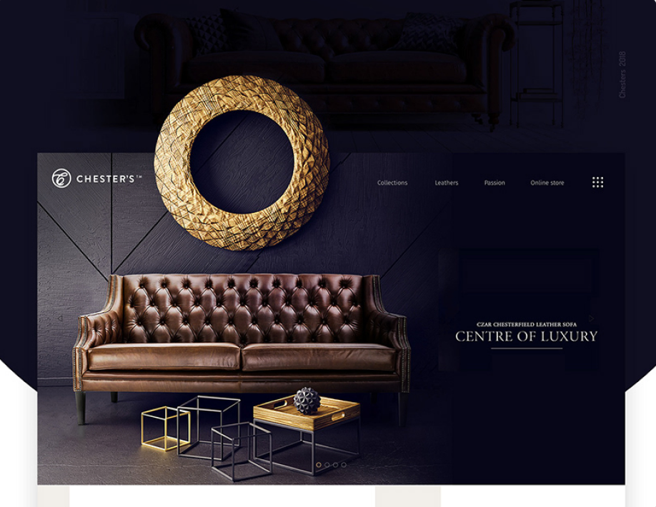 Chesters luxury chesterfield sofa e-commerce website