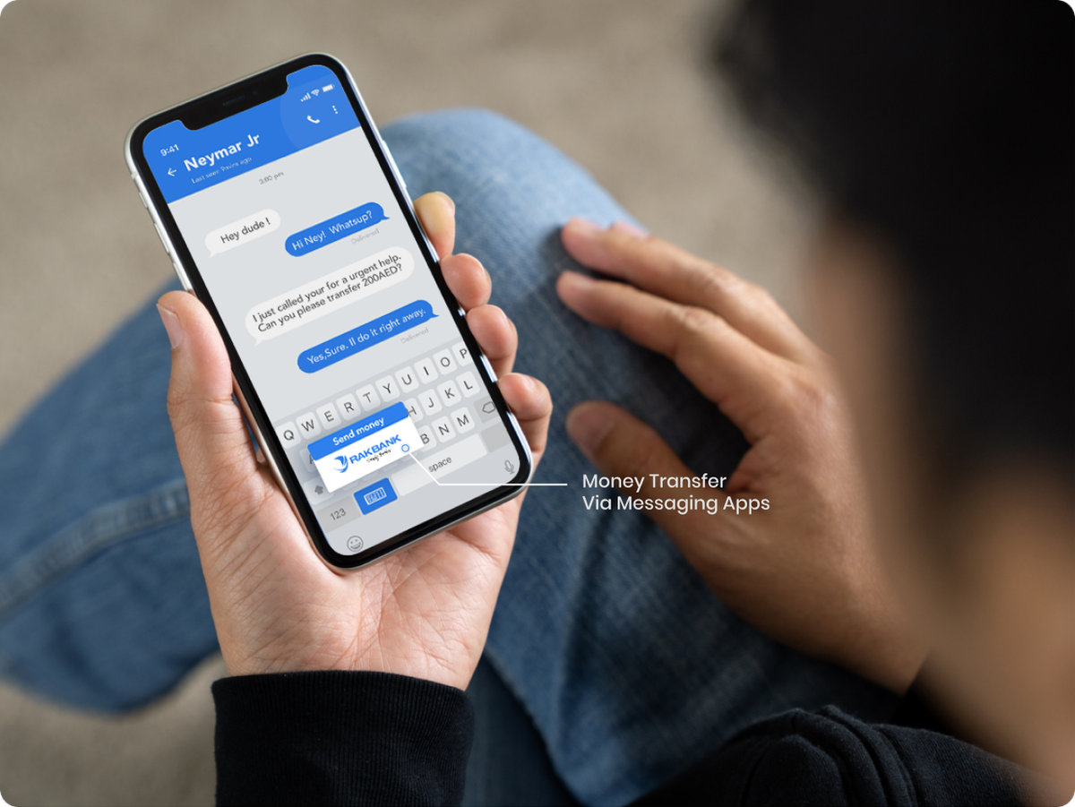 RAKBANK mobile banking app screens